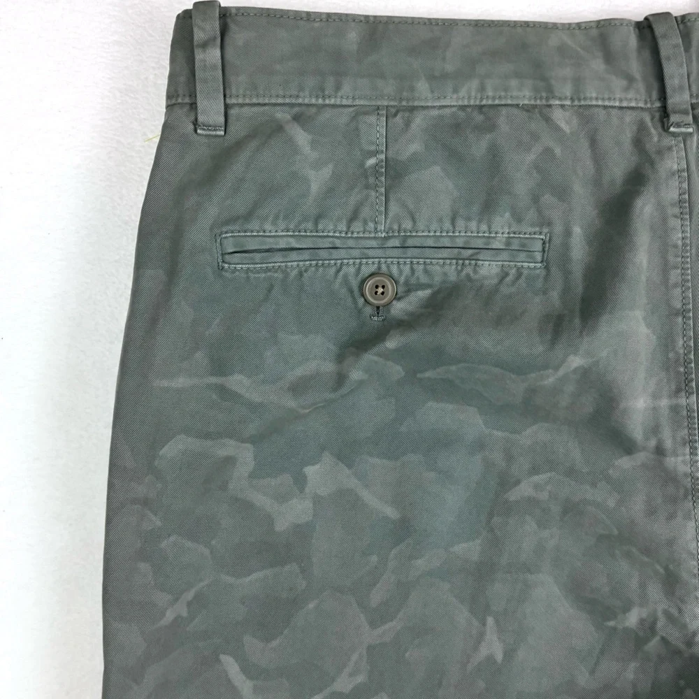 NWT Banana Republic Green Aiden Camo 100% Cotton Slim Straight Chino Pants 36/36